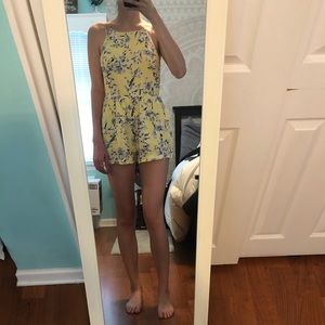 Yellow Floral Romper